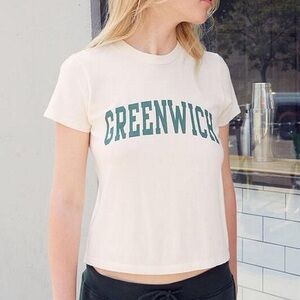 Brandy Melville John Galt Cream Greenwich Baby Tee